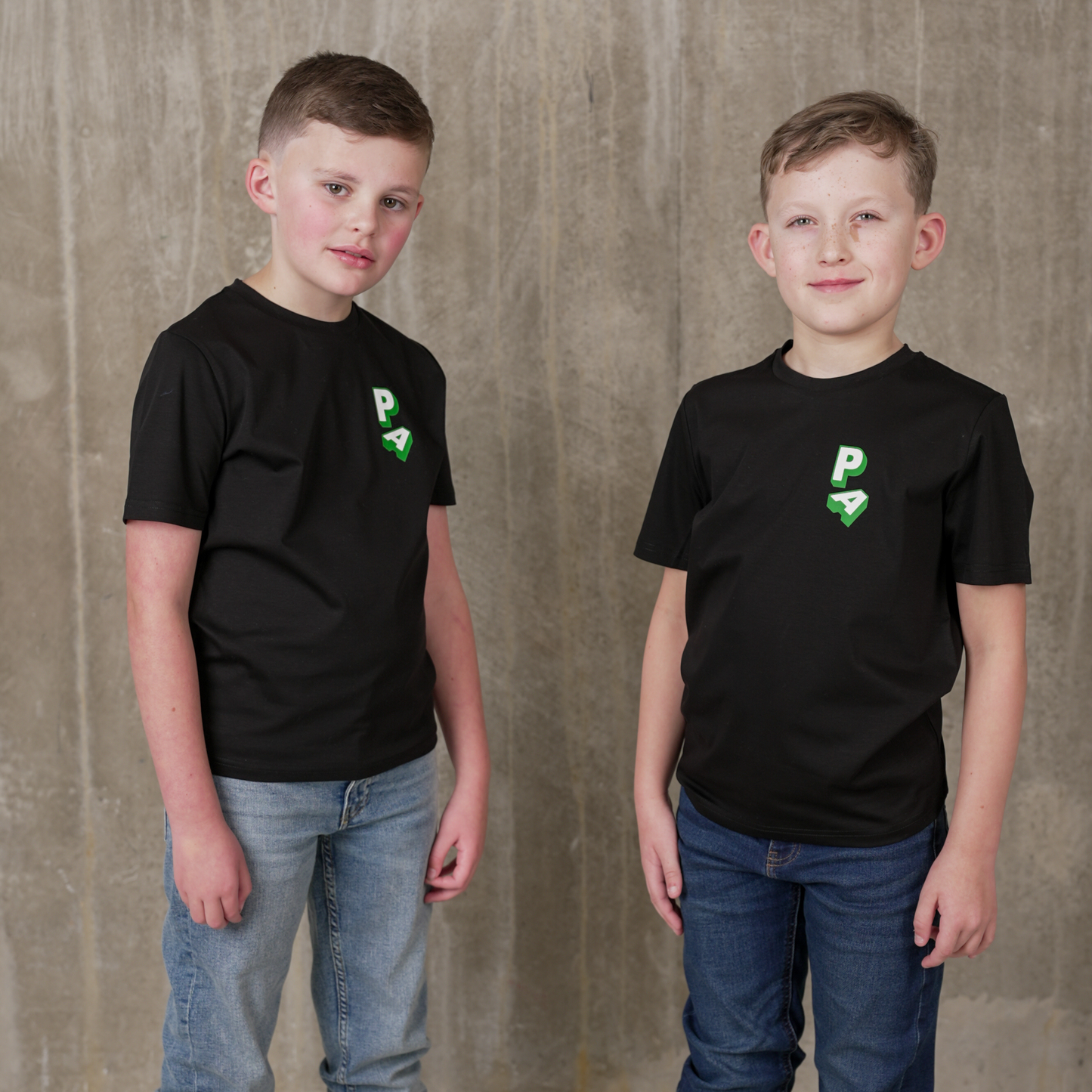 Kids Black Falling PA T-shirt