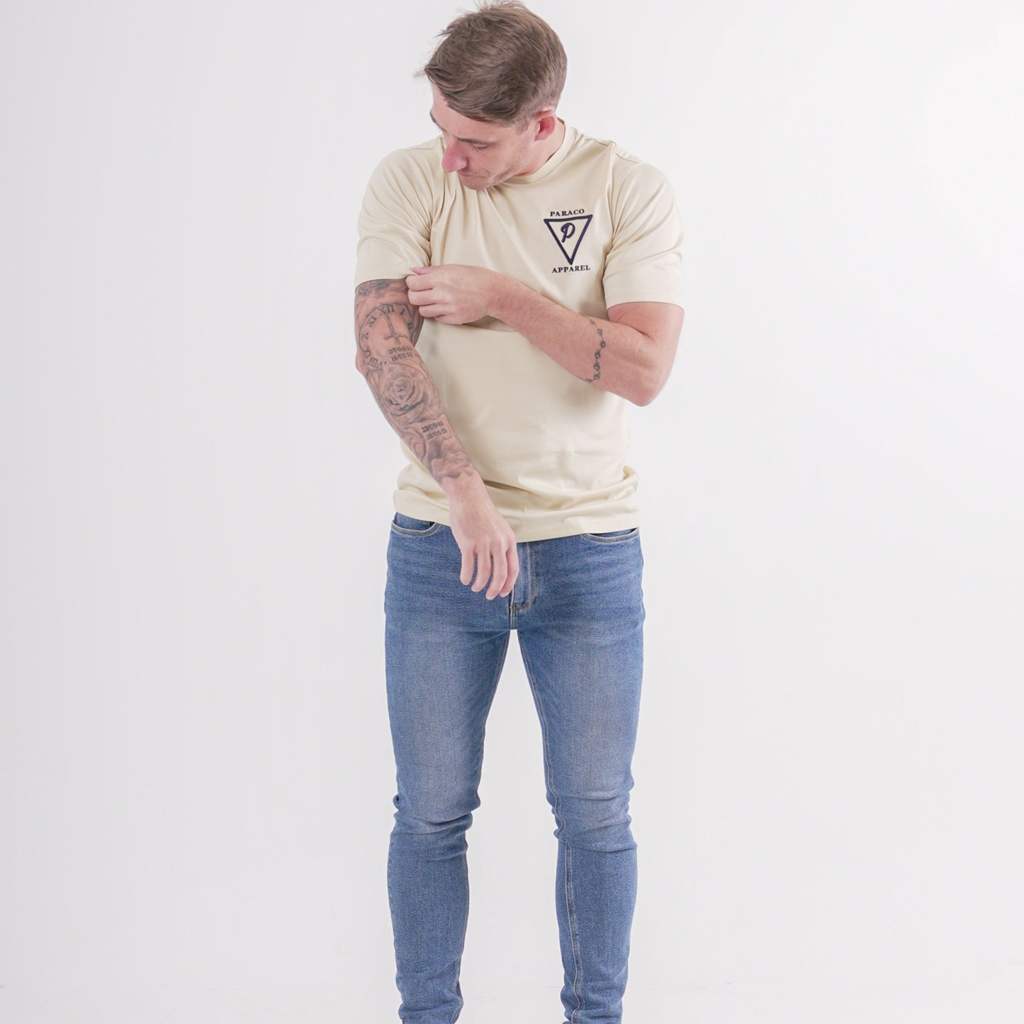 Beige Tri T-shirt