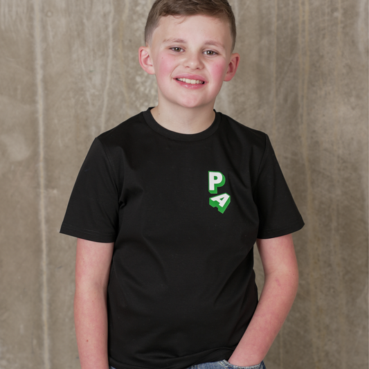 Kids Black Falling PA T-shirt